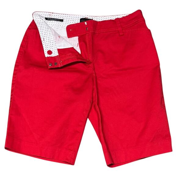 Talbots Perfect Shorts 9.5" Red 2 Petite - Picture 2 of 3